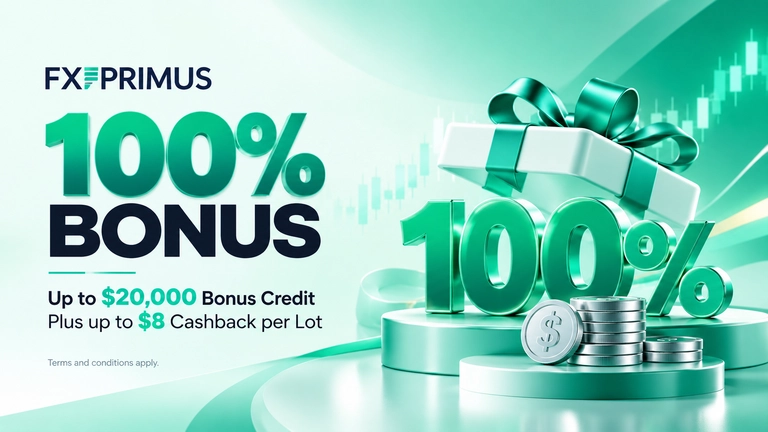 FXPrimus 100% Deposit Bonus and Cashback